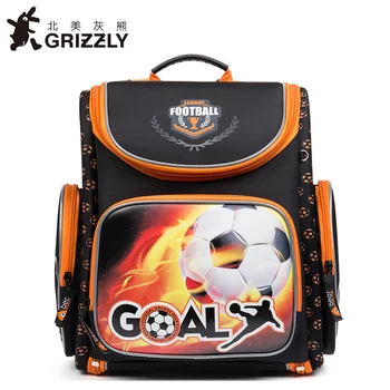 

GRIZZLY New Kids Cartoon Primary School bags for Children Satchel Multifunctional Orthopedic Backpack for Girls Grade 1-4