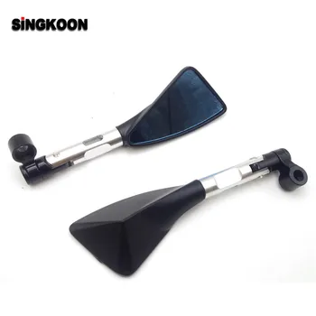 

Motorcycle Accessories 8 10mm Motorcycle Mirror RearView Mirrors Blue Glass FOR yamaha ttr 250 suzuki gsxr 1000 k9 dl 650