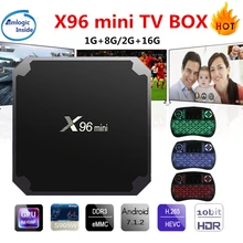X96 mini Android TV Box KD Player 17.4 Amlogic S905W Quad Core 2GB 16GB UHD H.265 2.4G WiFi 4K Media Player X96mini Set top Box
