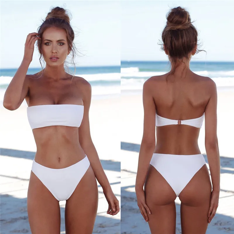 

4 Colors Women Bikini Set Sexy Bandage Push-Up Padded Swimwear Swimsuit Bathing Brazilian 2Pcs Biquini