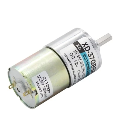 

DC Miniature Geared Motor 12V / 24V Gear slow speed high torque Positive and negative small motor XD-37GB520 5RPM~600RPM