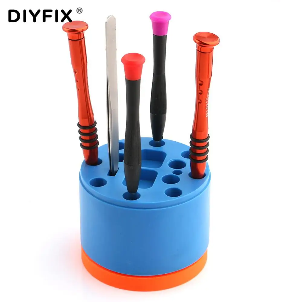 

DIYFIX Mini 360 Rotary Magnetic Screwdriver Storage Organizer Box Desktop Storage Rack Toolbox for Screwdriver Tweezers Graver