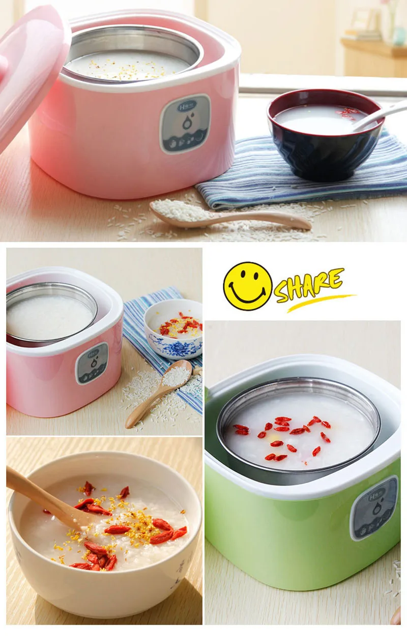 Kbxstart 220V Электрический автоматический изготовитель йогурта машина Yoghurt DIY инструмент многофункциональная машина для йогурта из нержавеющей стали 1л
