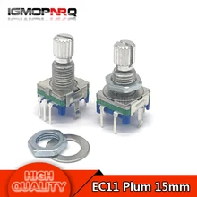 5PCS Plum handle 15mm rotary encoder coding switch / EC11 / digital potentiometer with switch 5 Pin