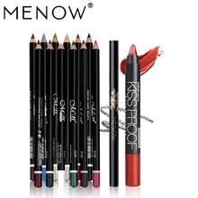 Menow бренд Make Up Set 12 Цвет Подводка для глаз и высокое качество 2 в 1 для бровей и Kiss матовый помада косметический набор Прямая поставка 5344