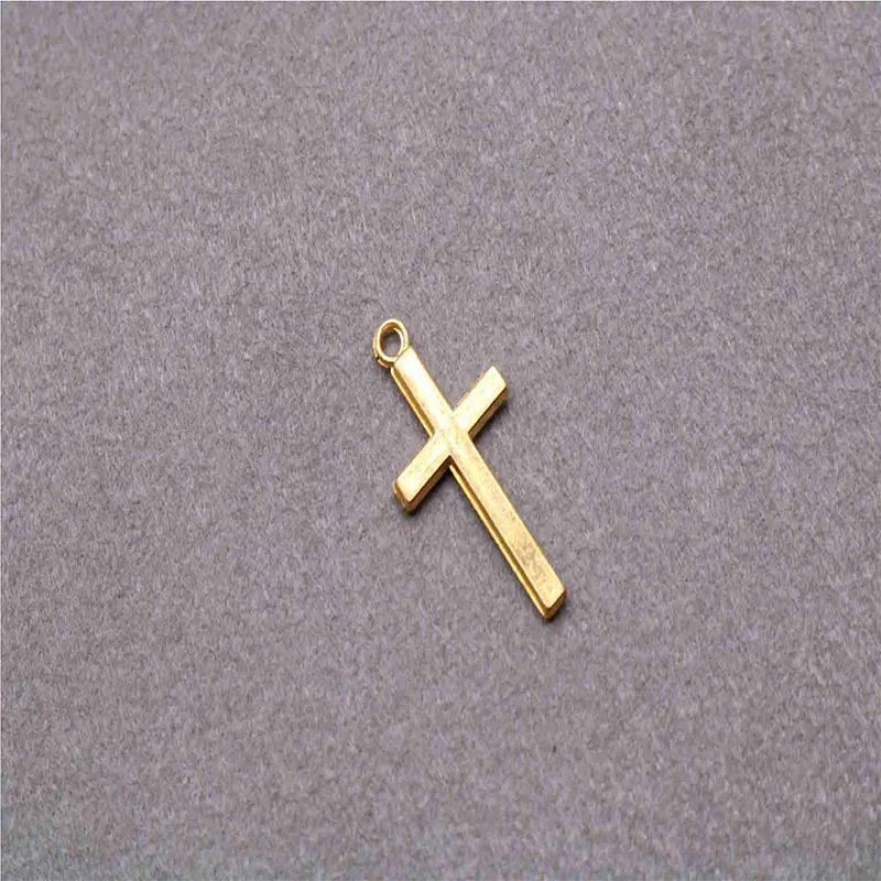 100 шт., из католической универсальной мини-перекрещенной медали. Ожерелье с крестом из сплава - Окраска металла: D0431