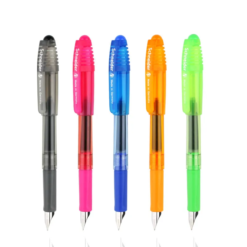 

Schneider Transparent Fountain Pen Ink Pen 0.5mm Colorful Plastic Fountain Pen Student Calligraphy Fashion 5 Colors Optional