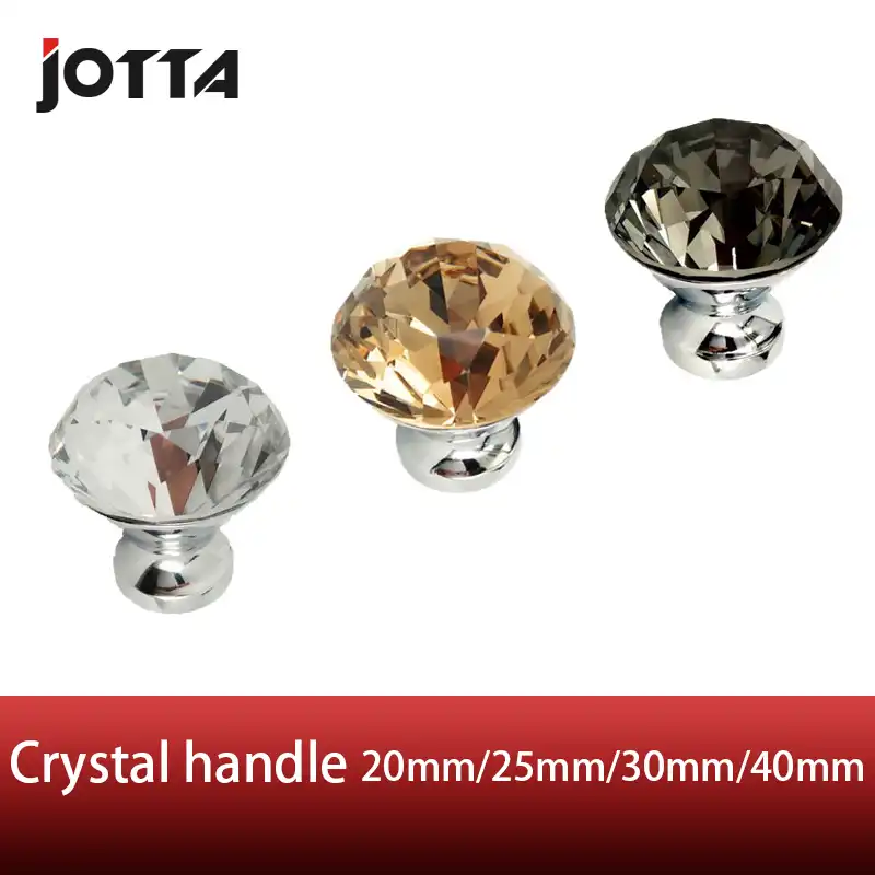 1pcs Crystal Glass Dril Kitchen Drawer Cabinet Door Handle