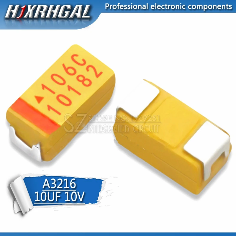 20pcs A 3216 10uF 16V 106 106C SMD tantalum capacitor b*sh