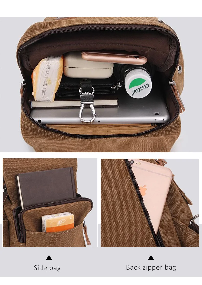 Mochila de Lona ao ar Livre para os Homens de Fitness Pacote de Bolsa de Ombro dos Homens do Vintage ao ar Scione Ginásio Peito Livre Militar Tático Mochila 7 Livre para Os Homens De Fitness Peito