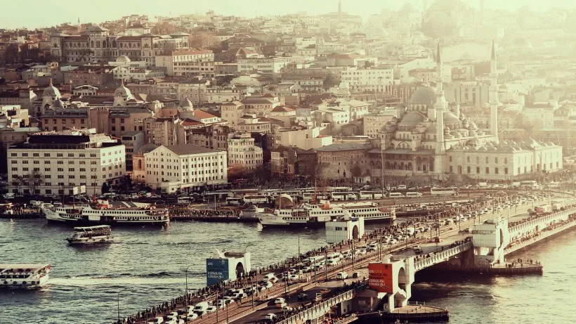 

City Great View of Istanbul Turkey Landscape Art Vintage Retro Canvas Frame Poster DIY Wall Home Posters Home Decor Gift