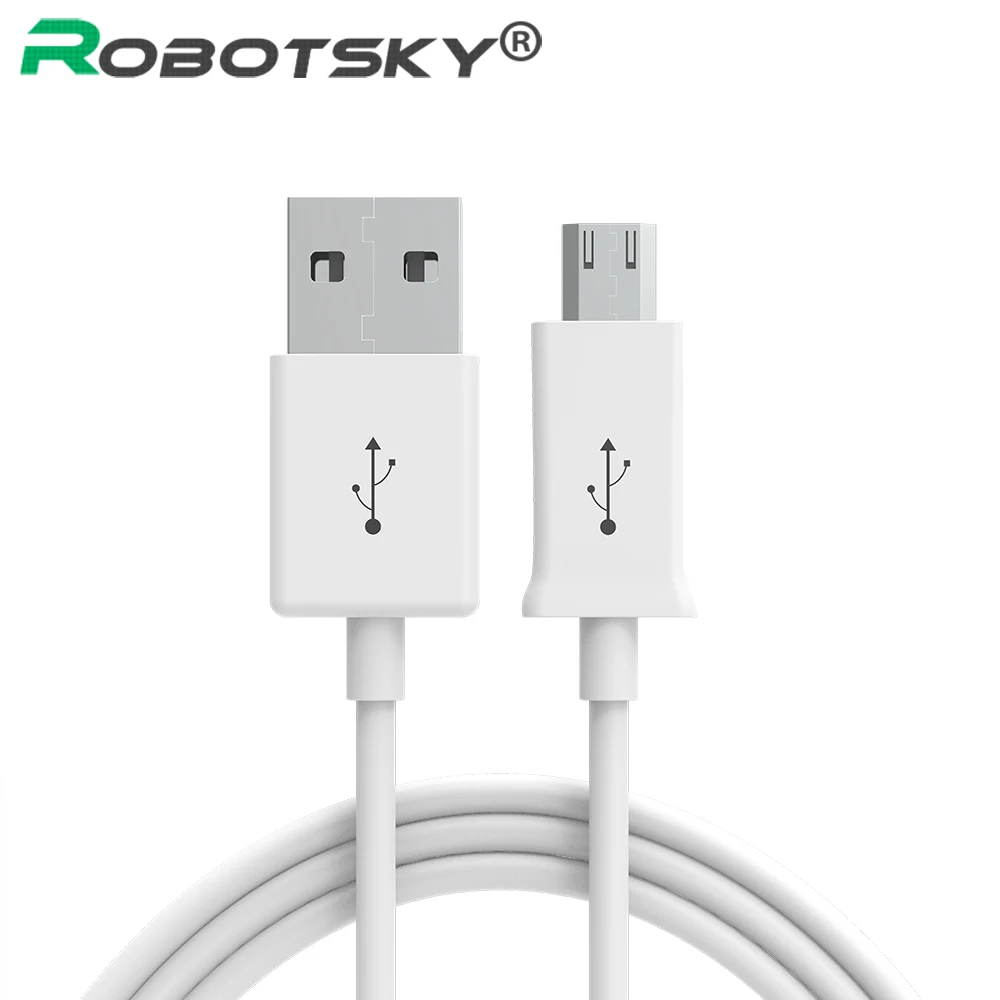Robotsky Micro USB Cable Fast Charging Mobile Phone USB Charger Cable Data Sync Cable for font