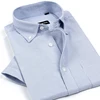 New Arrival Men's Classic Style Non-Iron Oxford Shirts Plaid/Striped Short Sleeve Casual Shirt High Quality Brand Clothing 3