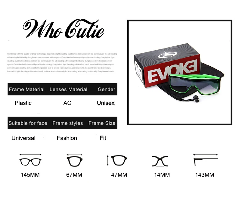 WHO CUTIE брендовые солнечные очки Evoke Мужские Классические Цельные Квадратные Солнцезащитные очки для вождения мужские дизайнерские очки oculos OM283