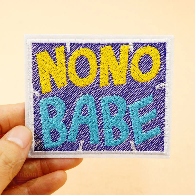 

NONO BABE (Size:7.4x8.7cm) DIY Cloth Badges Mend Decorate Patch Jeans Bag Clothes Apparel Sewing Decoration Applique Patches
