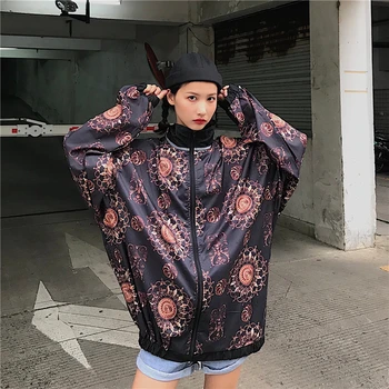 

Harajuku Bf Jacket Women Summer Autumn Sun Protect Long Sleeve Loose Coats Casual Fashion Grunge Streetwear Outwear Unisex