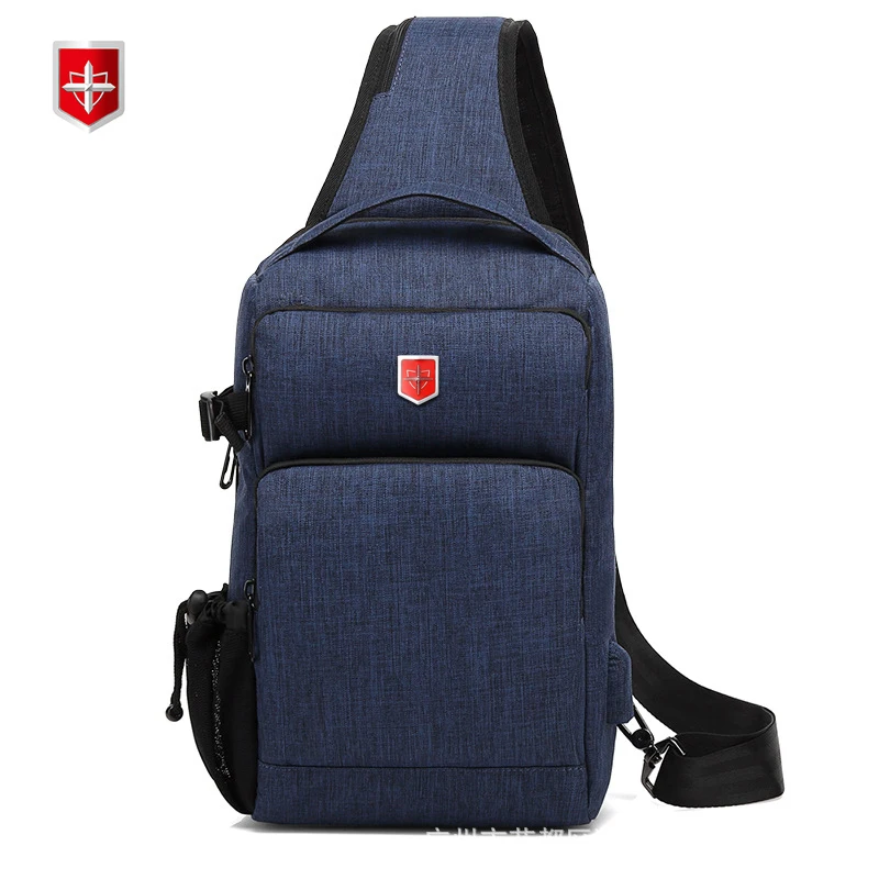 Anti theft USB Charging Crossbody Bag Casual Men Chest Bag Waterproof Sling Shoulder Bag ...