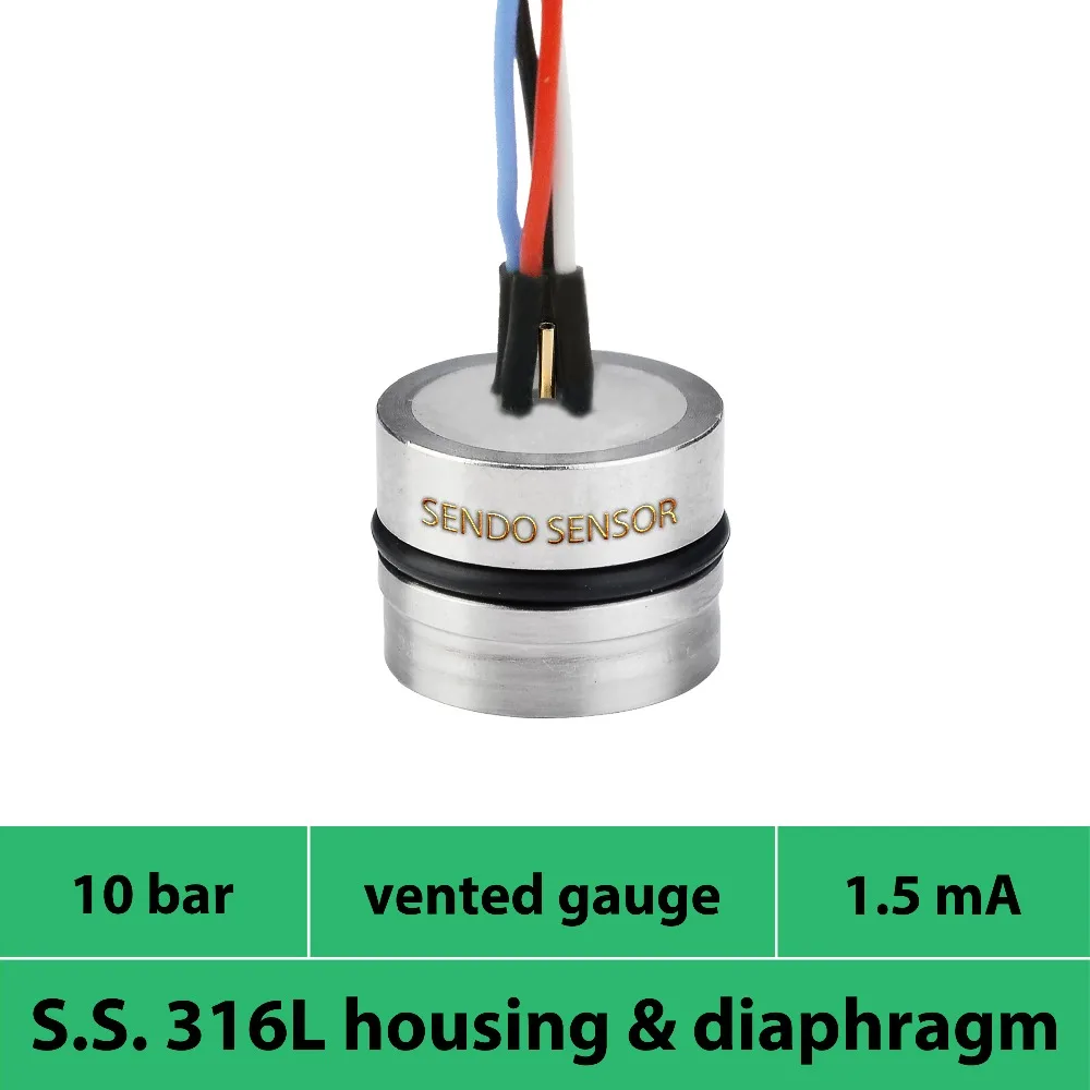 pressure transducers, DC 1.5mA Power, pressure sensor 0 10bar, silicone
