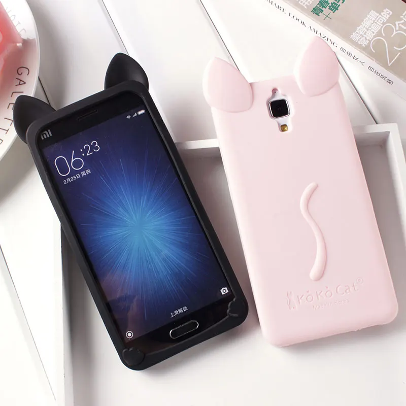 

cute Cat ears soft gel TPU silicon Shock-proof case For Xiaomi Mi2 / Mi3 / Mi4 / Mi4c Mi4i / MI2S