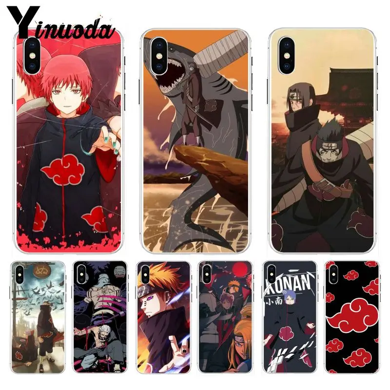 Yinuoda Naruto AKATSUKI Новый Забавный чехол для телефона iPhone 8 7 6 6S Plus X XS max 10 5 5S SE XR Coque Shell |