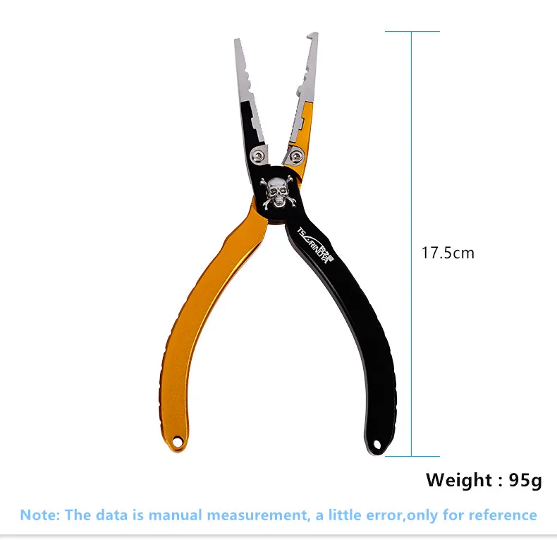 Alicates de Pesca Ferramenta de Pesca Alicate de Pesca Tsurinoya Aviação Alumínio-liga Multifunction Pesca Alicate Pince 17.5 cm 95g 6 Cheap Ferramentas de pesca