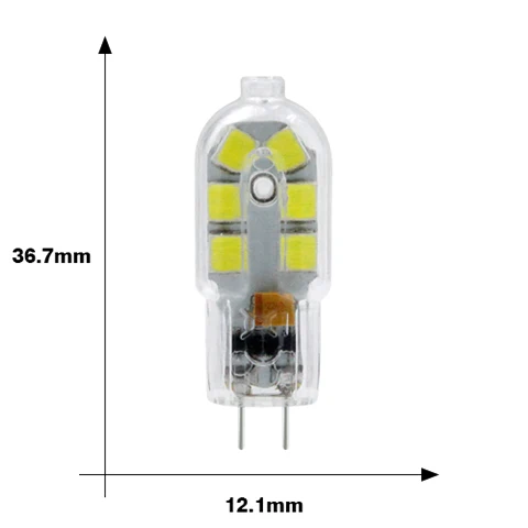 5 шт. YNL AC220V/DC12V Mini G4 Светодиодный светильник 2 Вт лампада светодиодный G4 лампа SMD2835 молочно-прозрачная крышка Замена галогенного G4 прожектора - Испускаемый цвет: Transparent