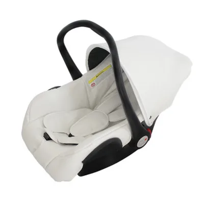 No Tax, Роскошная детская коляска 2 в 1, брендовая детская коляска из искусственной кожи, ЕС, безопасное автокресло, люлька для новорожденных, Aulongift - Цвет: white