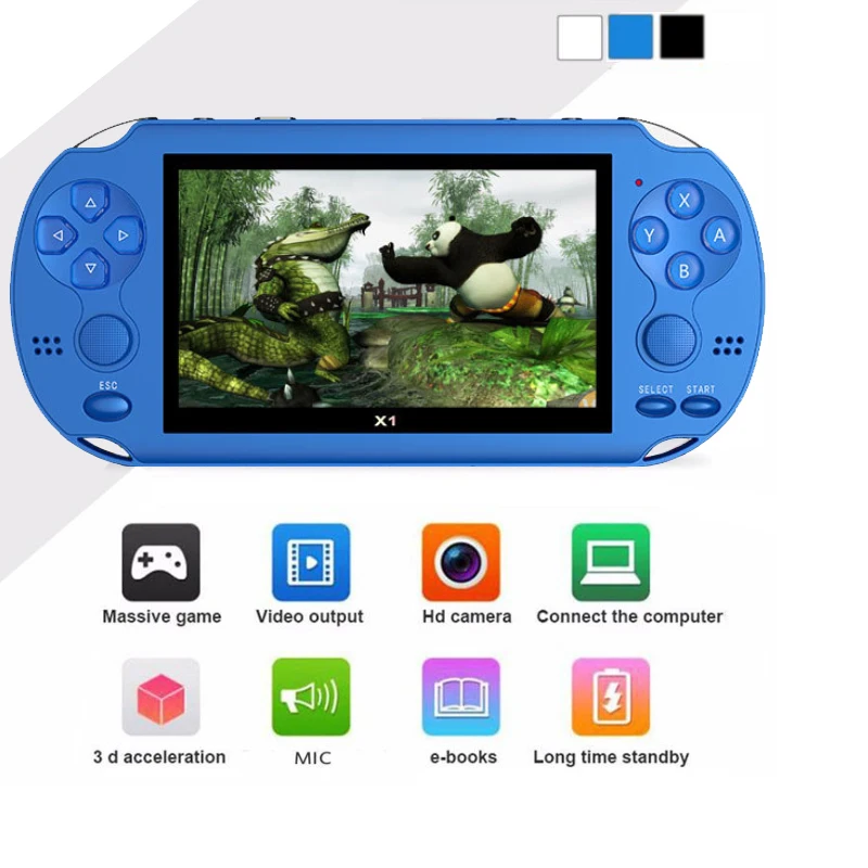  New 4.3'' Color Screen Portable Game Handheld Game Console 4GB Memory Builtin 300 games For Game Ca