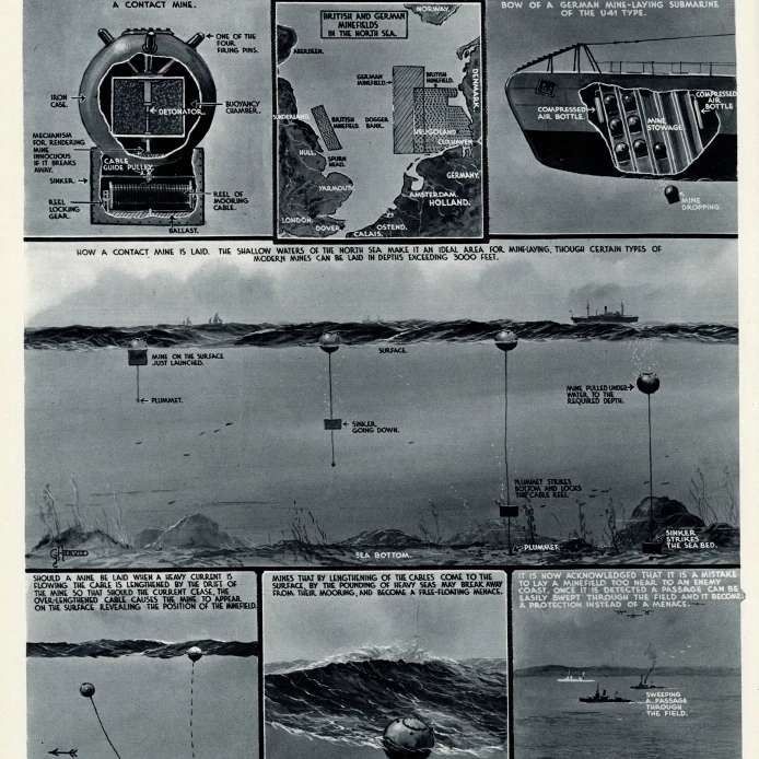 The Mine Used By Germany By G. H. Davis Poster Print By <ALIMT >&reg;</ALIMT> Illustrated London News Ltdmary Evans (24 X 36)