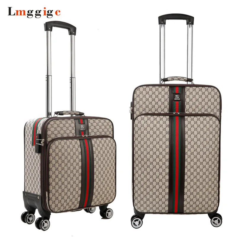 

16"20"24" inch Luggage Suitcase bag,Waterproof PU leather Travel Box with Wheel ,Rolling Trolley case
