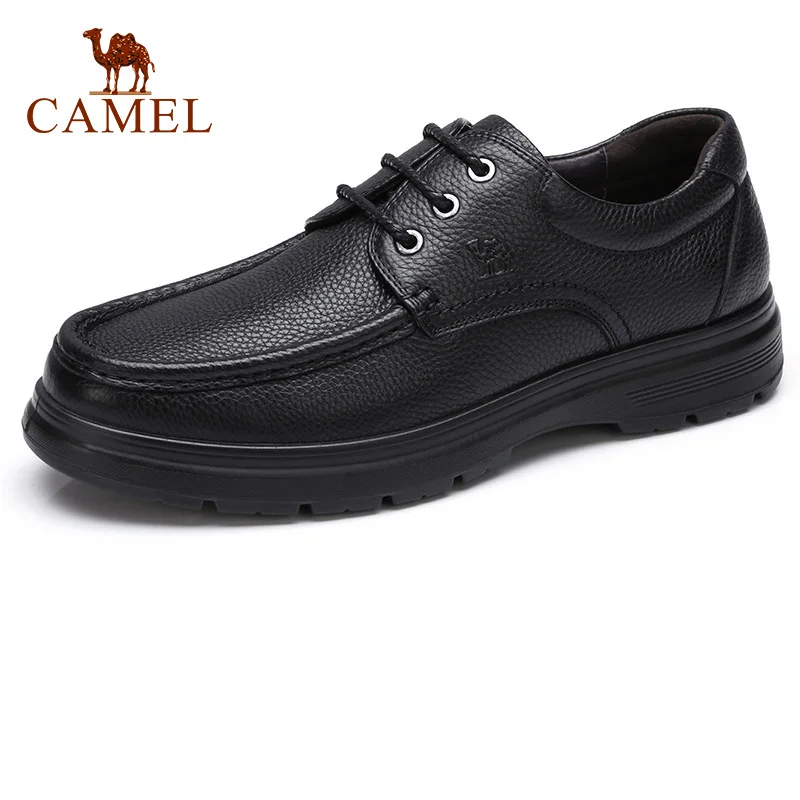 CAMEL Business Men's Shoes Autumn Casual Lace-up Comfortable Wearable Genuine Leather Flats Cushioning Non-slip Father Footwear CAMEL Business Men's Shoes Autumn Casual Lace-up Comfortable Wearable Genuine Leather Flats Cushioning Non-slip Father Footwear
