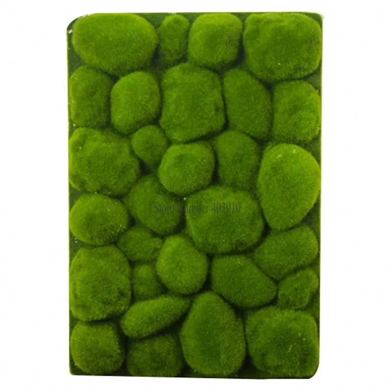 30x50 см Каменная форма Моховой травы коврик крытый зеленый искусственный газон ковры поддельные Sod мох для дома отель стены балкон Декор - Цвет: Green 1pcs