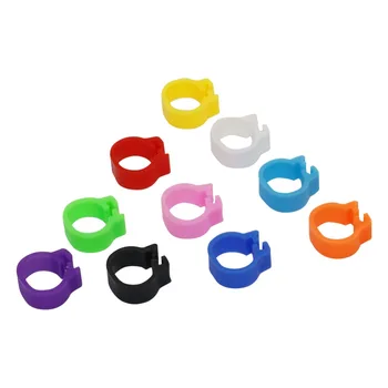 400 Pcs 8mm Bird foot clip ring Pigeon Training tools 10 Colors Bird Parrot Feeding Identification Foot Ring Animal Supplies 1