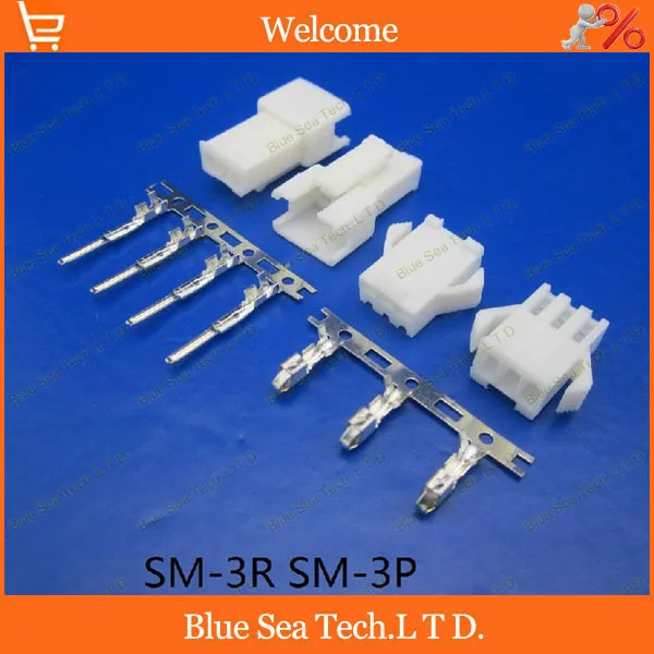 White 3Pin/5Pin SM Connector 2.54mm SM 3P and SM 5P Kit for car / boat ...