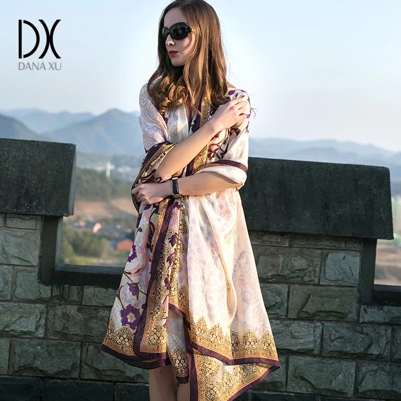 Kopen Chiffon Zijde Bandana Sjaal Vrouwen Mode Designer Merk Sjaal Winter Sjaals Sjaal Cachecol Echarpes Foulards Femme