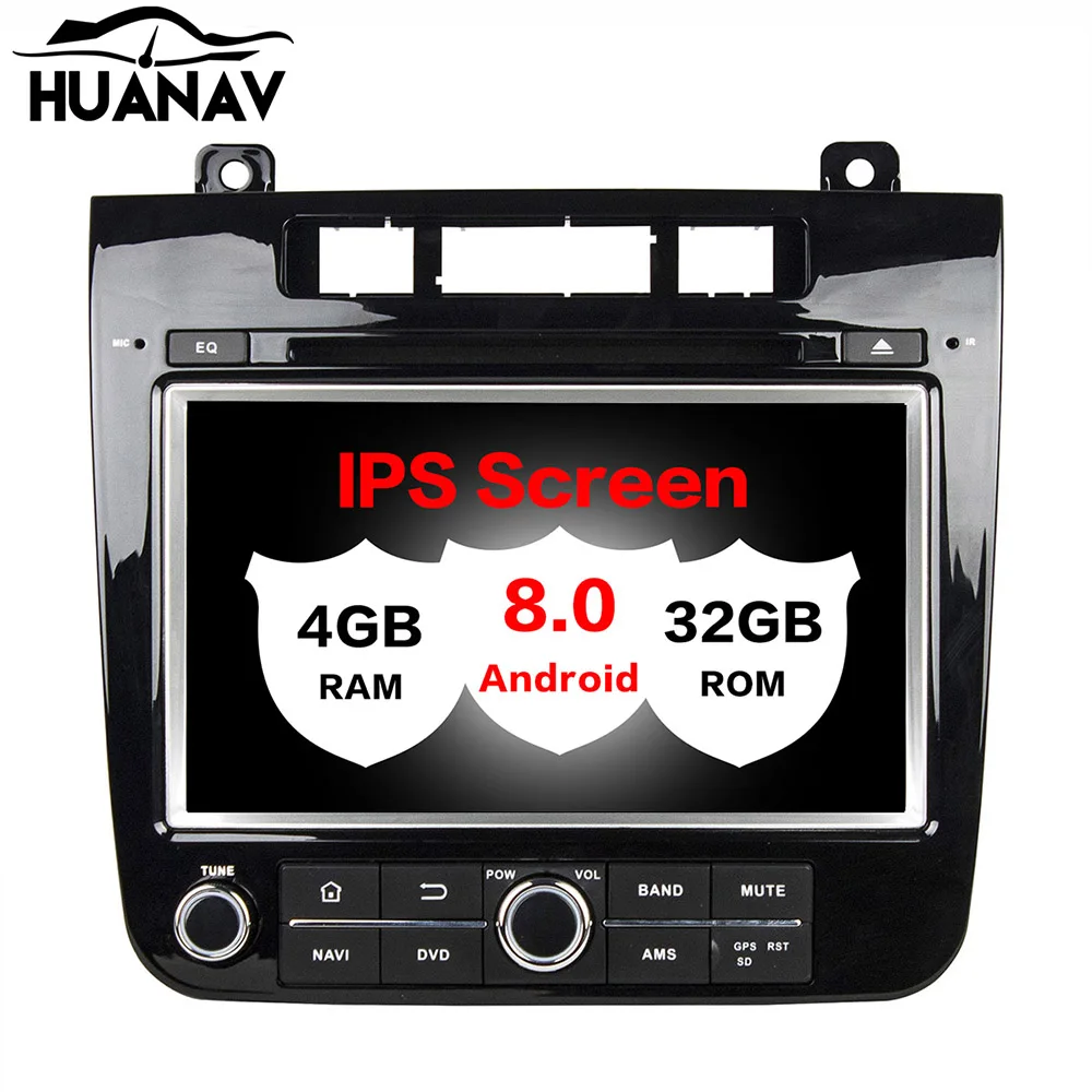 Best HUANVA Androi 8.0 DVD Player GPS navigation For VW Volkswagen TOUAREG 2010+  multimedia player tape recorder 8-Core navi Audio 2