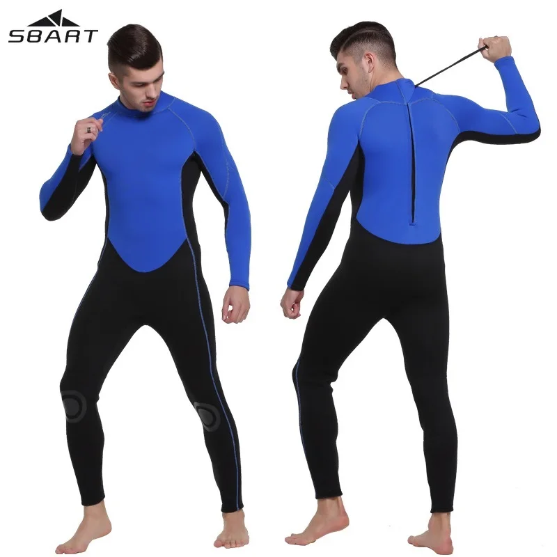 

Sbart 3MM Scuba Diving Wetsuit For Men's Neoprene One-piece Full Body Blue Dive Surf Snokeling Swimming Keep Warm Diving Suit