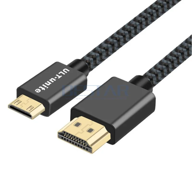 Мини-hdmi 2,0 кабель мини-hdmi в HDMI 2,0 кабель HDMI V2.0 4k 3D HD кабель 1,2 м 2 м 3 м серебристо-серый красный для HD ТВ камеры планшета ТВ