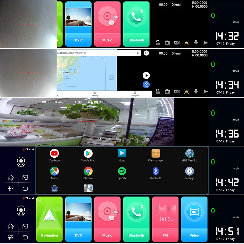 Новейшая 12 дюймов Android 8 1 Автомобильная DVR камера GPS Navi умное зеркало двойной 1080p