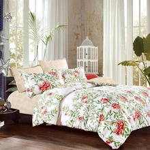 

BELLIHOME Comfortable Jacquard Bedding Set For 1.5M/1.8M/2M Bed Linen Silk Cotton Duvet Cover Lace Satin Bed Sheet Set Pillowcas