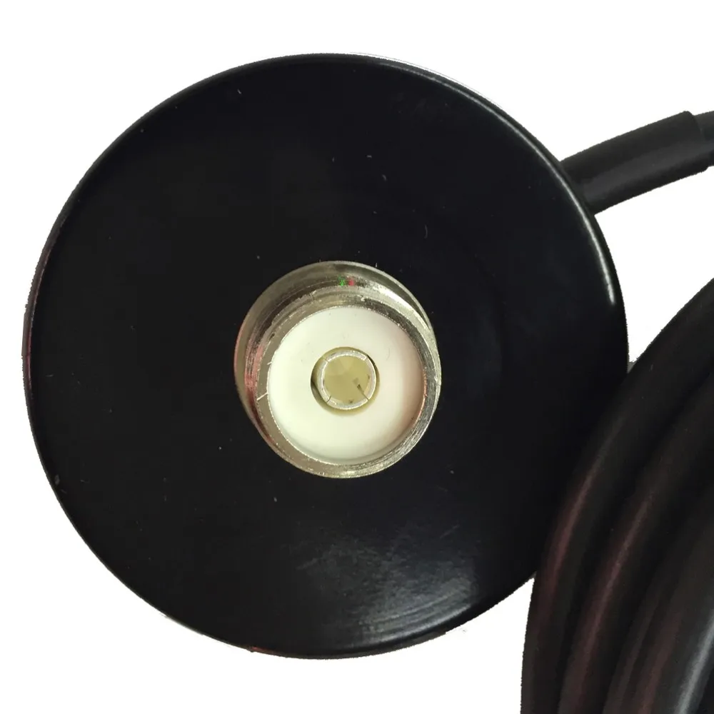 Black 9CM magnet & 3M feeder cable Mobile Radio Automotive Magnetic Antenna Base (2)