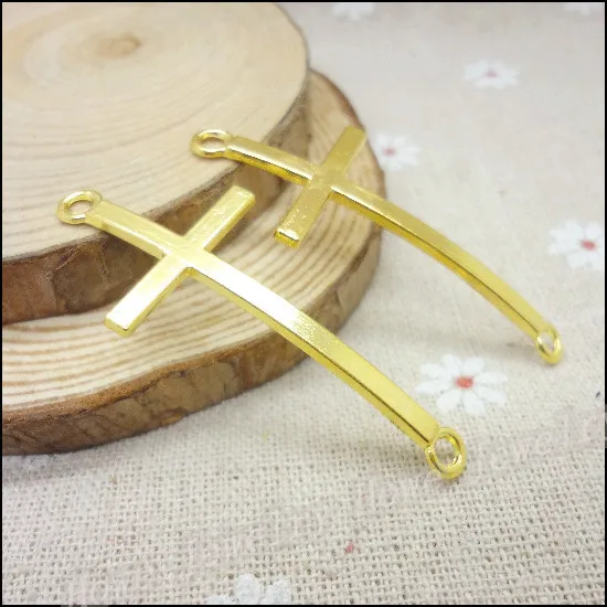 

Wholesale 45PCS Gold-color Cross Charms Pendant Fit Bracelets Necklace DIY Metal Jewelry Making