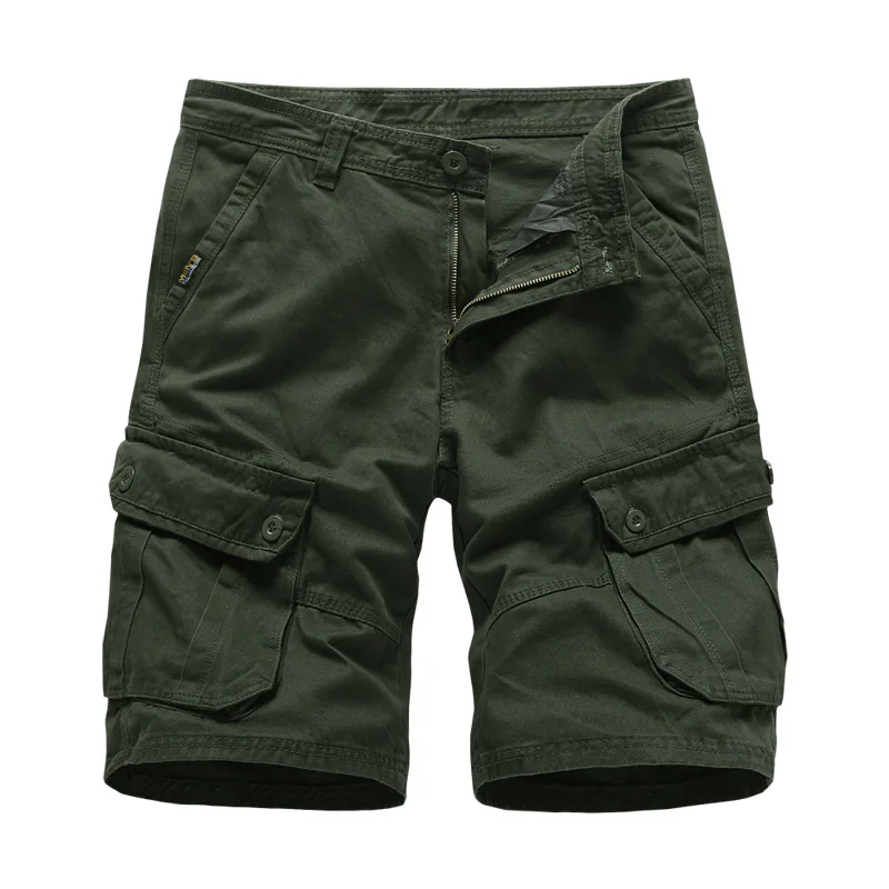 Günstige Herren Cargo Shorts 2020 Marke Neue Armee Militärische Taktische Shorts Männer Baumwolle Lose Arbeit Casual Kurzen Hosen Drop Verschiffen