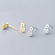 MloveAcc сережки в виде ананасов серьги-гвоздики из стерлингового серебра 925 пробы для женщин Роскошные брендовые ювелирные изделия