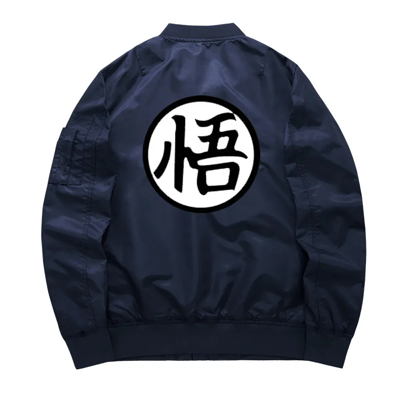 Billige ASSTSERIES Anime Dragon Ball Goku mens dünne Bomber Jacke männer Dicke Zipper Baseball jacke Air Force One Pilot mantel s 8XL