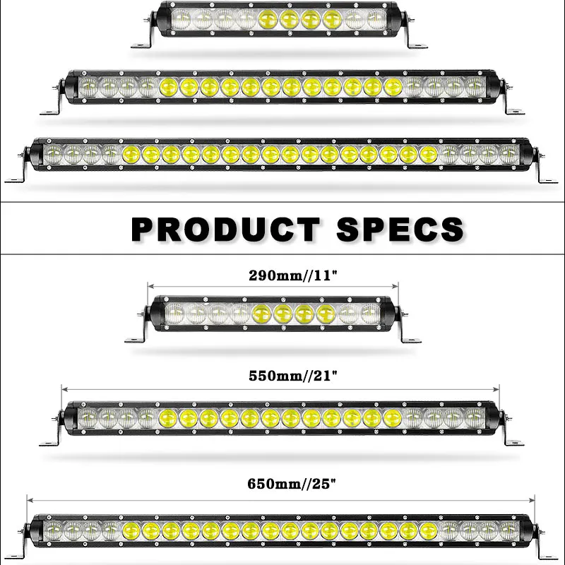 VISORAK 11 21 2" внедорожный тонкий светодиодный светильник, внедорожный Автомобильный светодиодный рабочий светильник для 12 В 24 в транспортных средств 4WD 4x4 грузовик ATV светодиодный рабочий бар