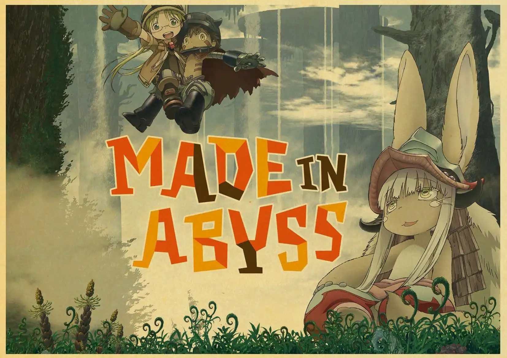 Японское аниме сделано в Abyss Nanachi глубоко в Abyss винтажный бумажный плакат настенная живопись украшение дома 42X30 см 30X21 см