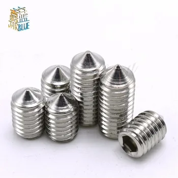 

(50 PC/lot) DIN914 SUS304 M2,M2.5,M3,M4 *L=3,4,5~20 stainless steel cone point set grub screw