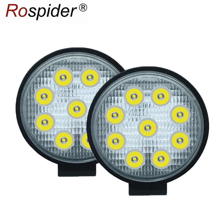 

Rospider W04 Led Work Light Bar Headlight for Jeep Offroad Car Truck Tractor Boat Trailer Pickup SUV ATV Spot Top 27W