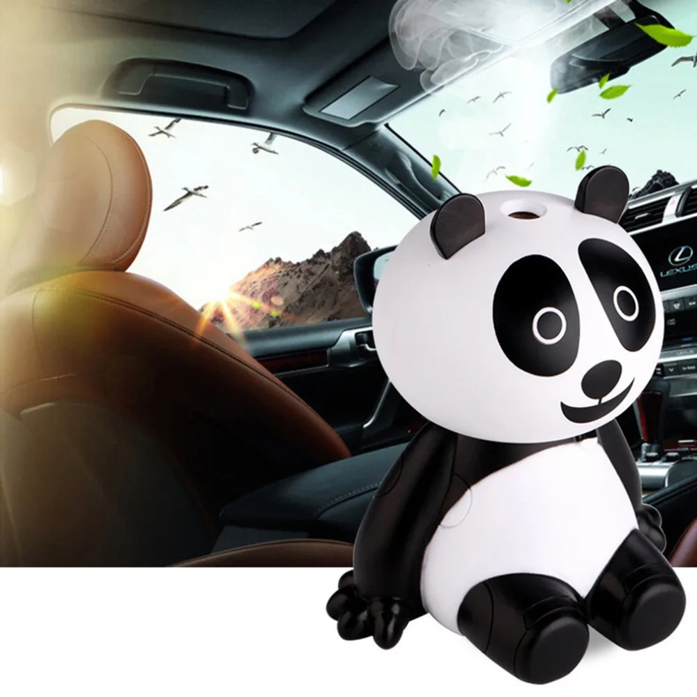 

Cute Mini Air Purifier Portable Panda Shape Humidifier USB HumidifierAroma Atomizer For Home Office Car Decoration